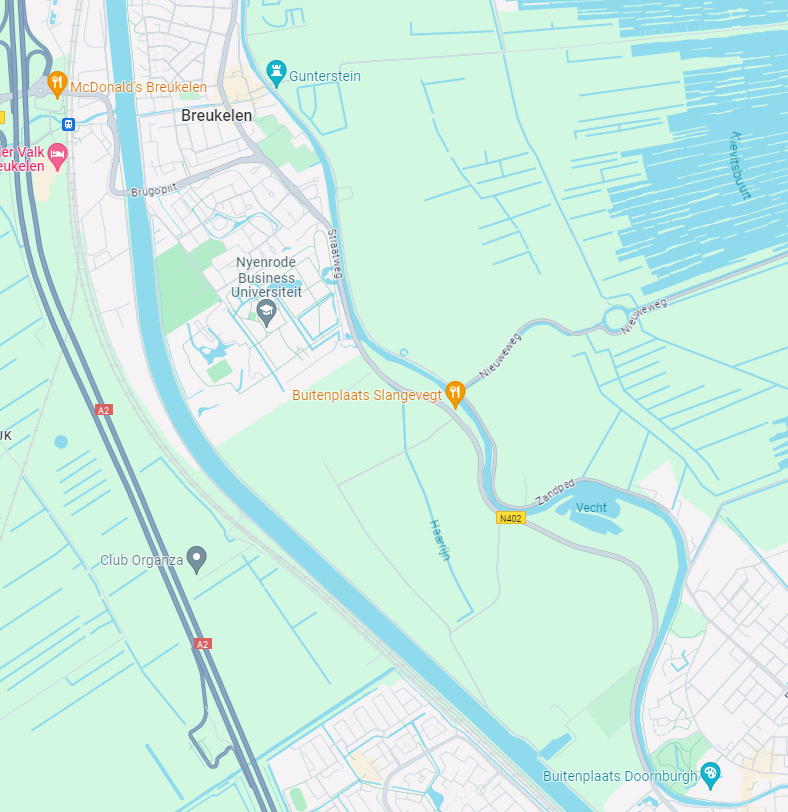 Kaart van Maarssen naar Breukelen